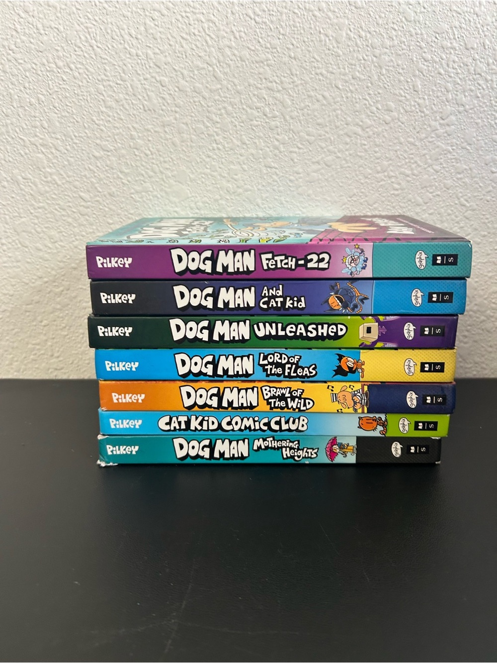 Dog Man Book Lot of 7 Dav Pilkey Graphic Novels Cat Kid Comic Club